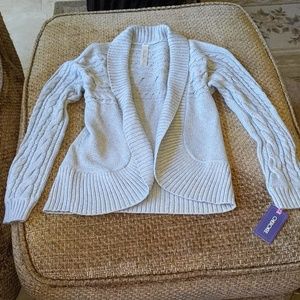 New Girls Cherokee Gray/Silver Threading Cardigan